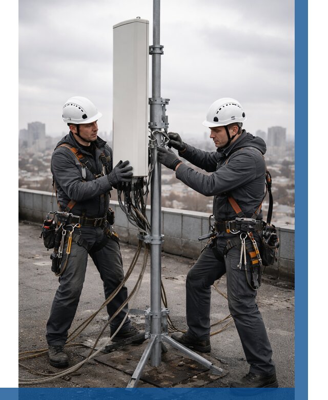 Монтаж антенн связи на крыше в Нефтеюганске от 8643 р. | ВЫСОТНИК-Нфт