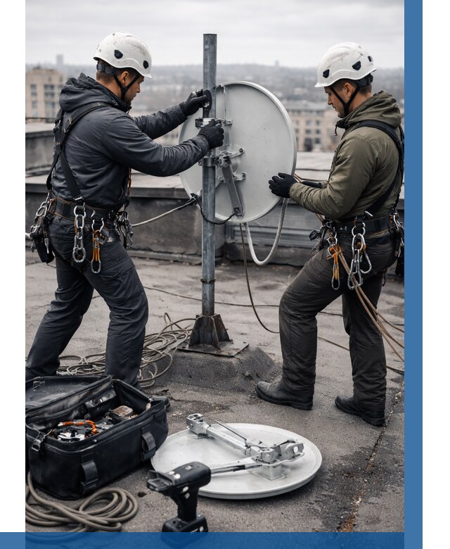 Демонтаж антенн на крыше в Нефтеюганске от 4576 р. | ВЫСОТНИК-Нфт