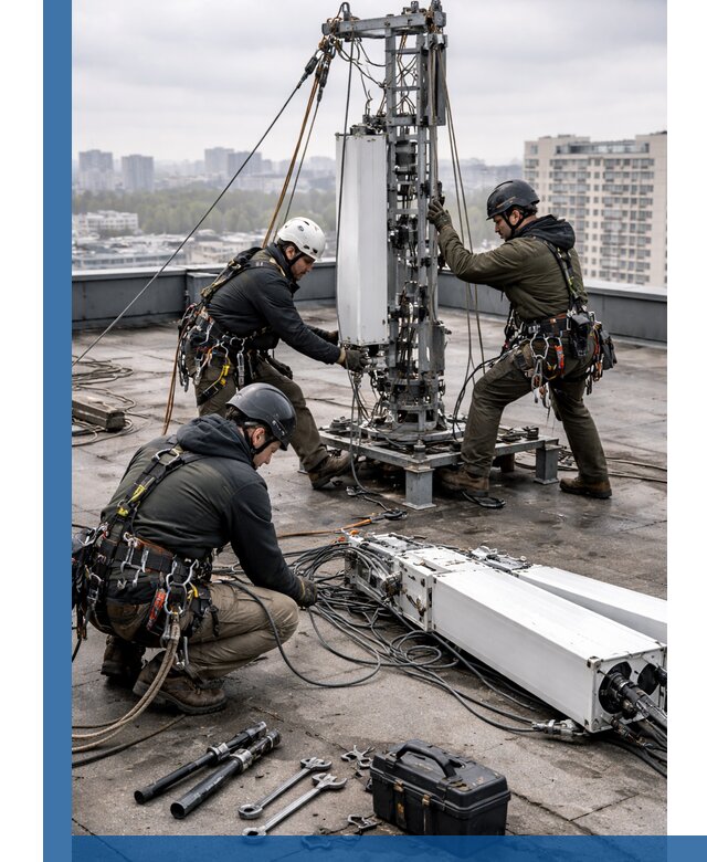 Демонтаж антенн на крыше зданий в Нефтеюганске с гарантией