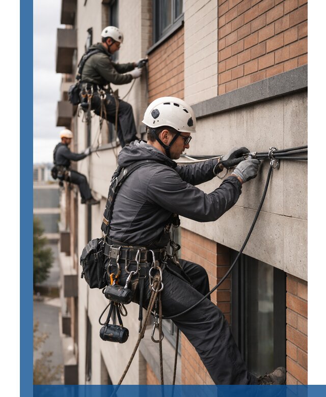 Крепление кабеля на фасаде монтаж и крепеж в Нефтеюганске