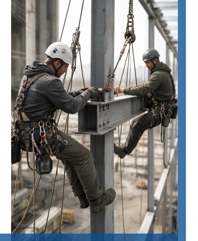 Монтаж металлоконструкций на высоте в Нефтеюганске от 3559 р. | ВЫСОТНИК-Нфт