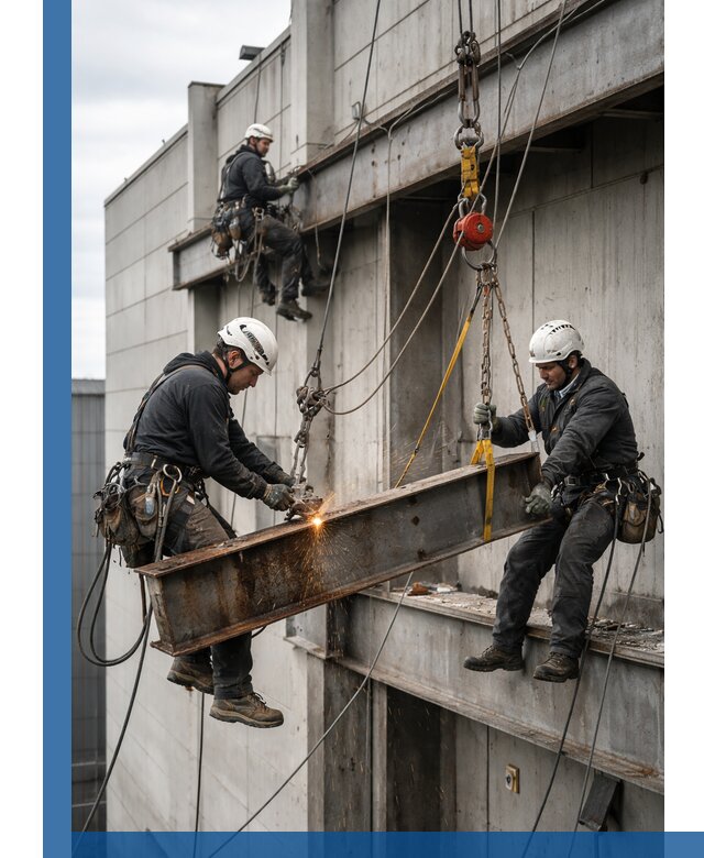 Демонтаж металлоконструкций на высоте в Нефтеюганске под ключ