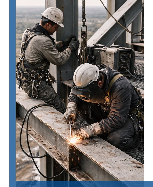 Высотные сварочные работы в Нефтеюганске для промышленных объектов