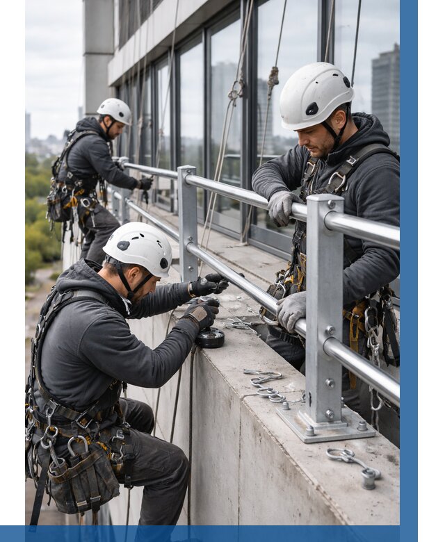 Монтаж ограждений на высоте в Нефтеюганске, от 1220 р. | ВЫСОТНИК-Нфт