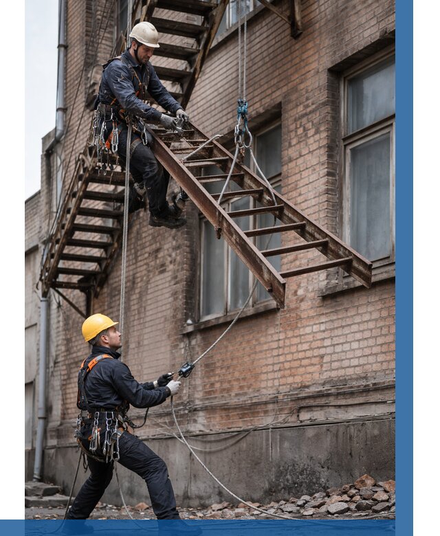 Демонтаж пожарной лестницы в Нефтеюганске от 12202 р. | ВЫСОТНИК-Нфт