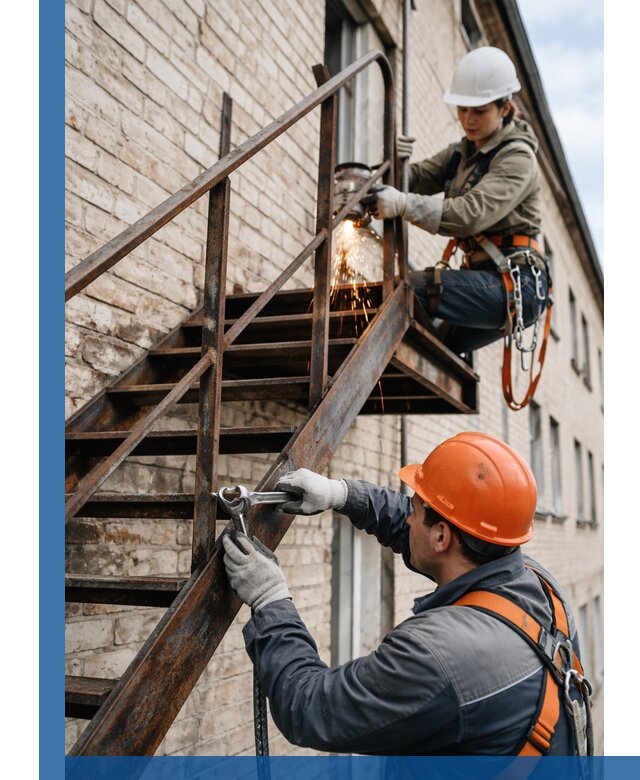 Ремонт и восстановление пожарных лестниц с выездом в Нефтеюганске