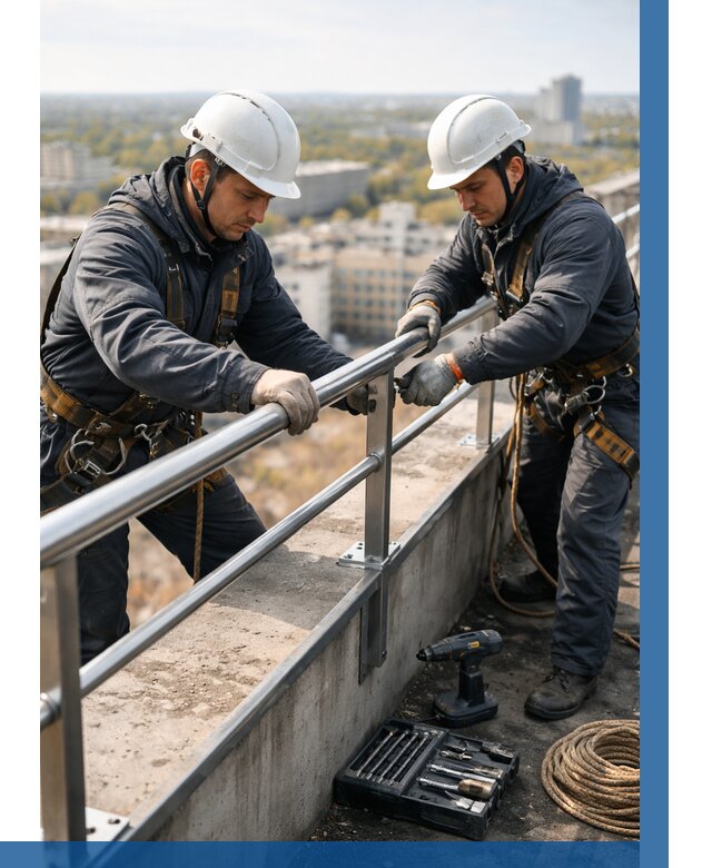 Монтаж перил на высоте в Нефтеюганске от 2542 р. | ВЫСОТНИК-Нфт