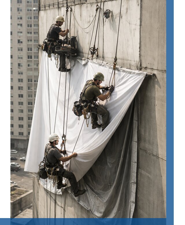 Замена баннерного полотна в Нефтеюганске от 6609 р. | ВЫСОТНИК-Нфт—заказать