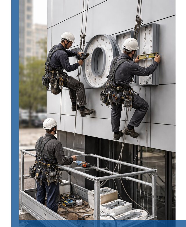 Профессиональный монтаж световых букв в Нефтеюганске под ключ