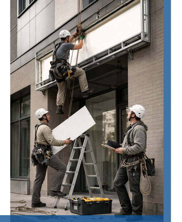 Монтаж светового короба в Нефтеюганске от 6609 р. | ВЫСОТНИК-Нфт