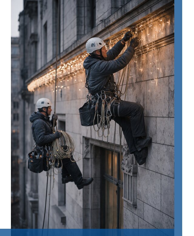 Монтаж новогодней иллюминации в Нефтеюганске от 8643 р. | ВЫСОТНИК-Нфт