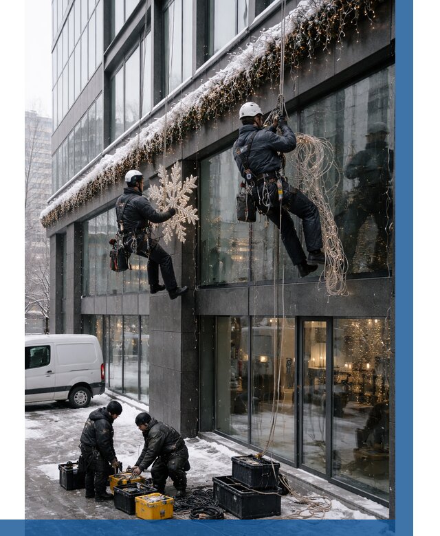 Демонтаж новогоднего оформления в Нефтеюганске от 5592 р. | ВЫСОТНИК-Нфт