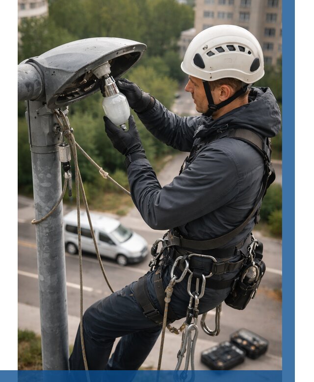 Замена ламп на высоте в Нефтеюганске от 2542 р. | ВЫСОТНИК-Нфт