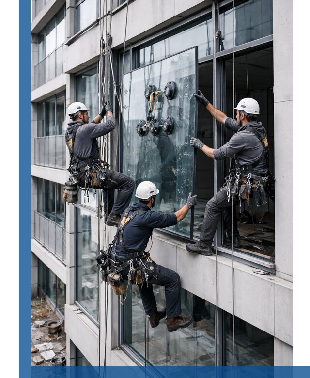 Фасадное остекление и монтаж витражей зданий в Нефтеюганске под ключ