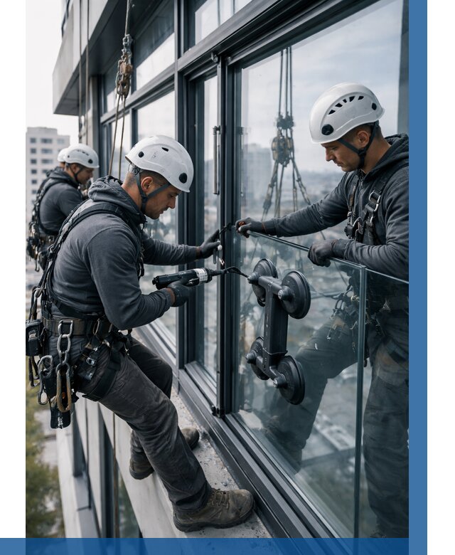 Витражное остекление зданий в Нефтеюганске от 3559 р. | ВЫСОТНИК-Нфт