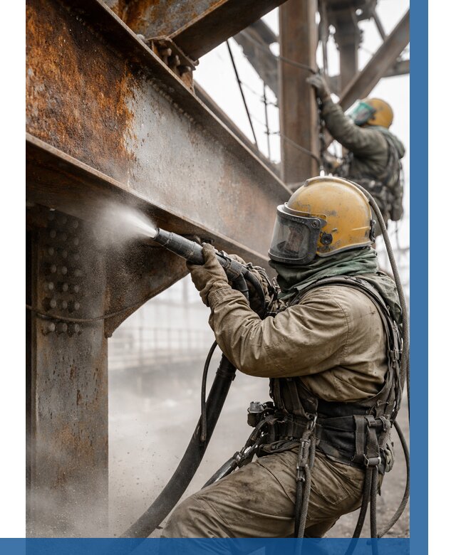 Пескоструйная очистка металлоконструкций в Нефтеюганске по 610 р.  ВЫСОТНИК-Нфт