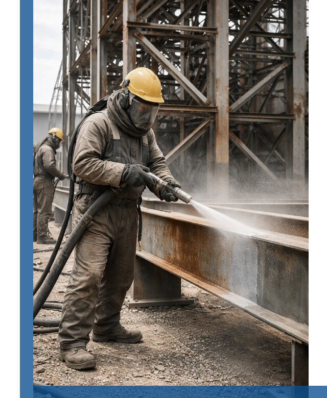 Пескоструйная очистка металлоконструкций в Нефтеюганске промышленная