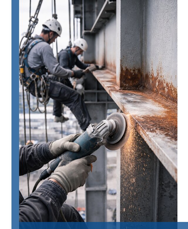 Зачистка металла от ржавчины и подготовка поверхностей в Нефтеюганске