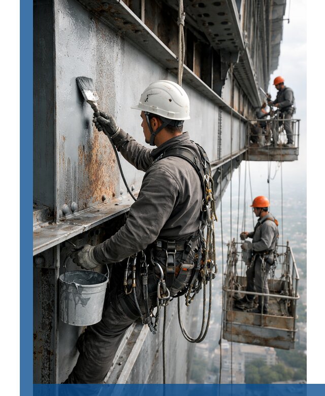 Покраска металлоконструкций на высоте в Нефтеюганске профессионально