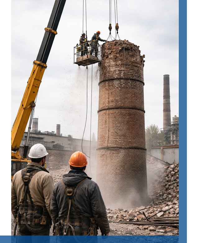 Демонтаж дымовой трубы в Нефтеюганске от 91512 р. | ВЫСОТНИК-Нфт, смета