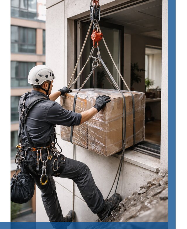 Подъем груза через окно в Нефтеюганске от 4576 р. | ВЫСОТНИК-Нфт