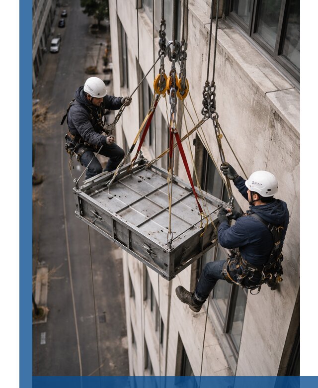 Спуск и подъем грузов по фасаду в Нефтеюганске для зданий