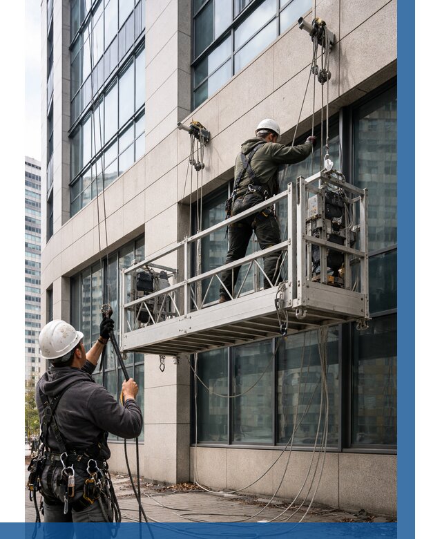 Монтаж и подъем фасадной люльки в Нефтеюганске от 12202 р. | ВЫСОТНИК-Нфт