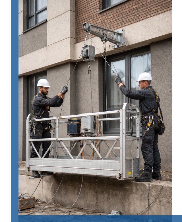 Монтаж и подъем фасадной люльки в Нефтеюганске с гарантией безопасности