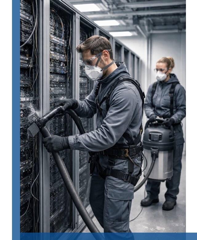 Обеспыливание серверной комнаты в Нефтеюганске, профессиональная очистка