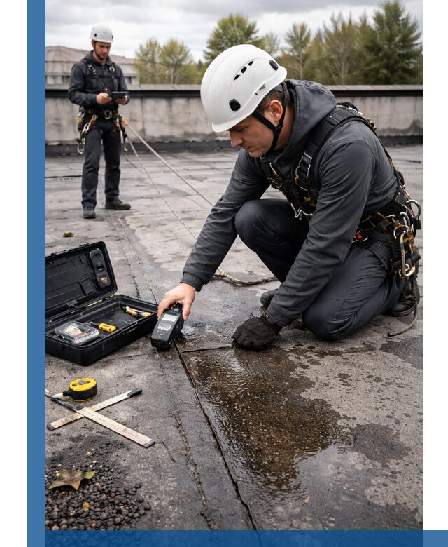 Обследование кровли на протечки и выявление дефектов в Нефтеюганске