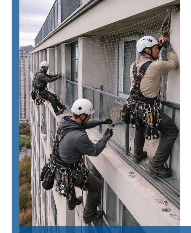 Профессиональный монтаж защитной сетки от птиц в Нефтеюганске